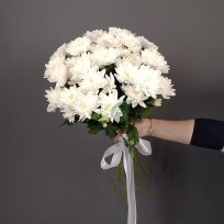 Букет игольчатых хризантем Белый ангел